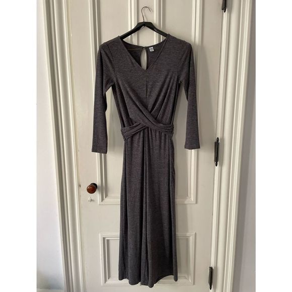 Old Navy Pants - Old navy charcoal gray long sleeve jumpsuit M